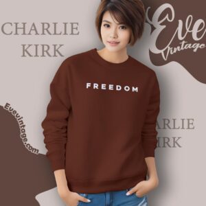 Freedom Charlie Kirk True American Hero Red Shirt Sweatshirt