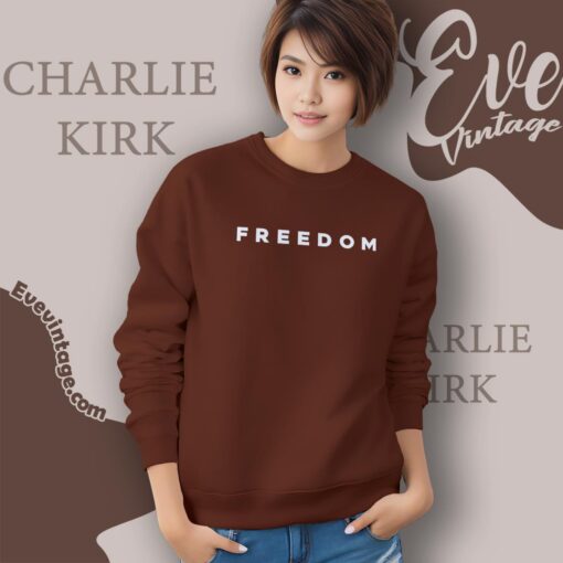 Freedom Charlie Kirk True American Hero Red Shirt