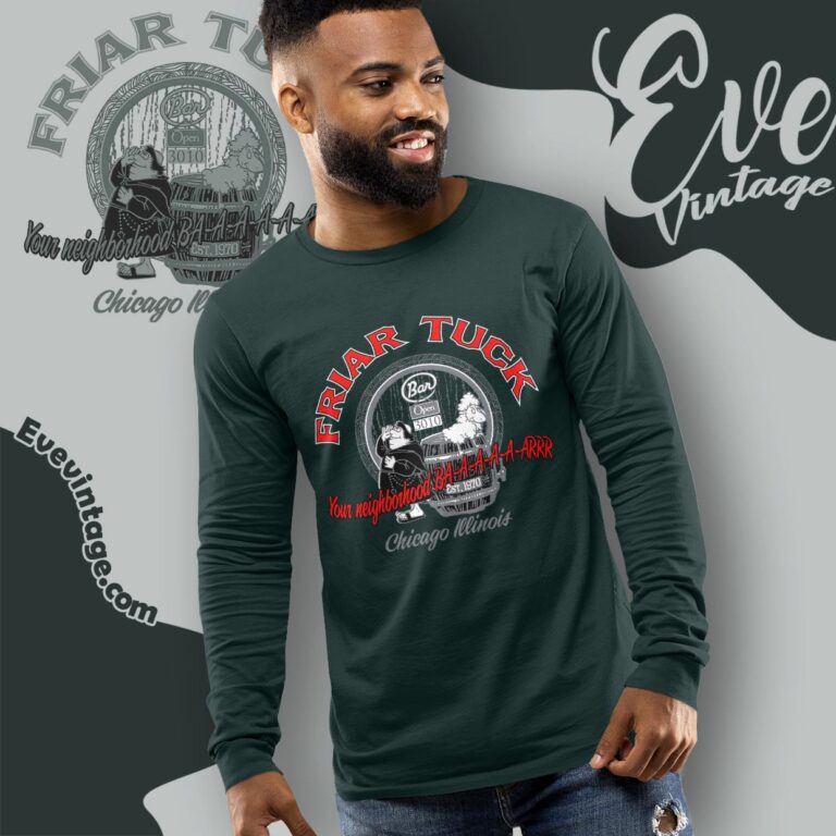 Friar Tuck's Bar Shirt Chicago Illinois Dive Bar Long Sleeve Tee Friar Tuck's Bar Shirt Chicago Illinois Dive Bar Long Sleeve Tee