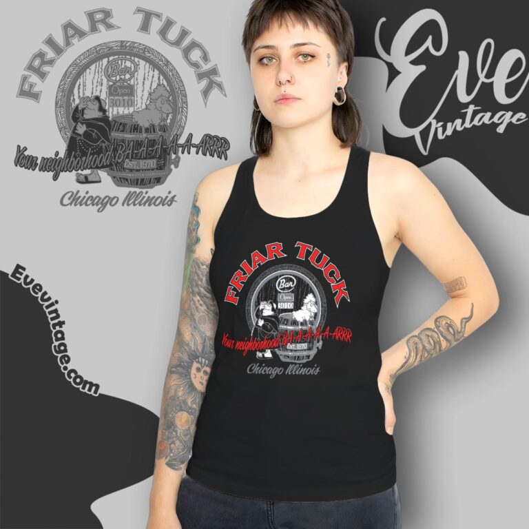 Friar Tuck's Bar Shirt Chicago Illinois Dive Bar Tank Top Racerback Friar Tuck's Bar Shirt Chicago Illinois Dive Bar Tank Top Racerback
