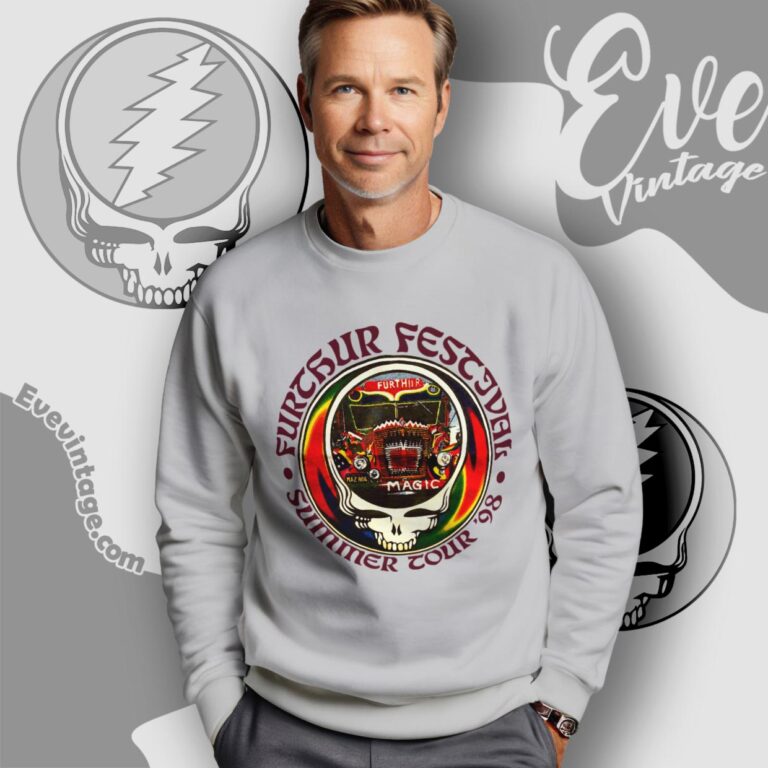 Furthur Festival 1998 Shirt Magic Bus Steal Your Face Sweatshirt Furthur Festival 1998 Shirt Magic Bus Steal Your Face Sweatshirt