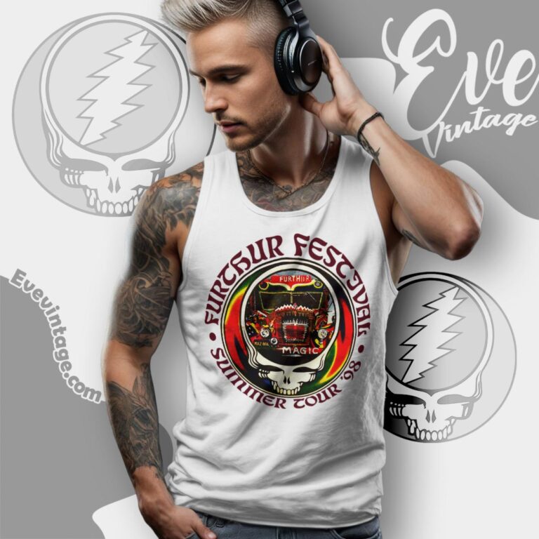 Furthur Festival 1998 Shirt Magic Bus Steal Your Face Tank Top Racerback Furthur Festival 1998 Shirt Magic Bus Steal Your Face Tank Top Racerback