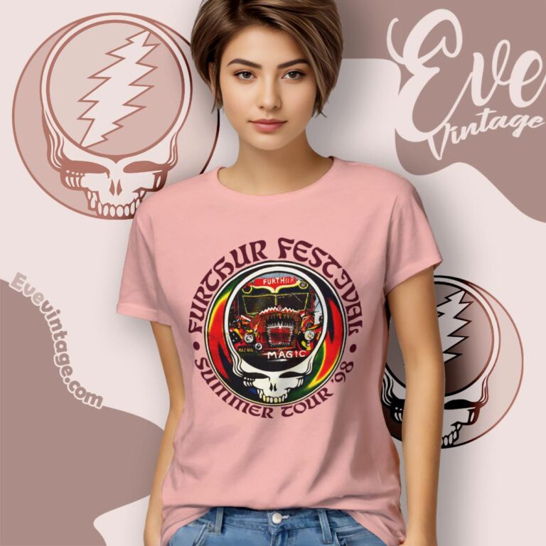 Furthur Festival 1998 Shirt Magic Bus Steal Your Face Women T Shirt Furthur Festival 1998 Shirt Magic Bus Steal Your Face Women T Shirt