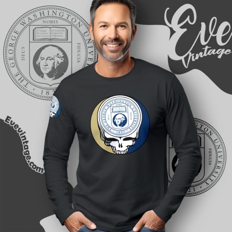 George Washington University Steal Your Face Grateful Dead Shirt Long Sleeve Tee George Washington University Steal Your Face Grateful Dead Shirt Long Sleeve Tee