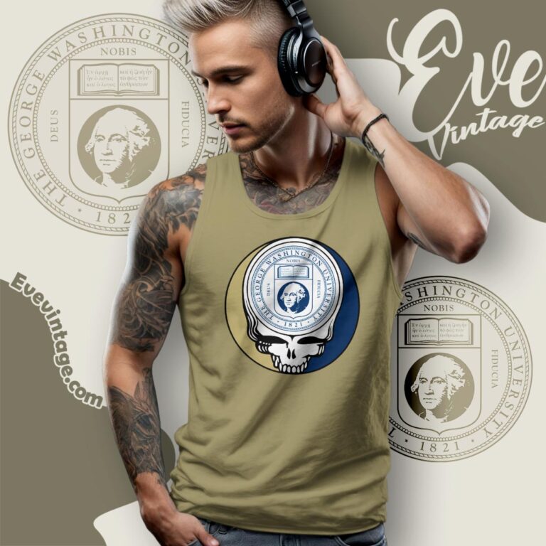 George Washington University Steal Your Face Grateful Dead Shirt Tank Top Racerback George Washington University Steal Your Face Grateful Dead Shirt Tank Top Racerback