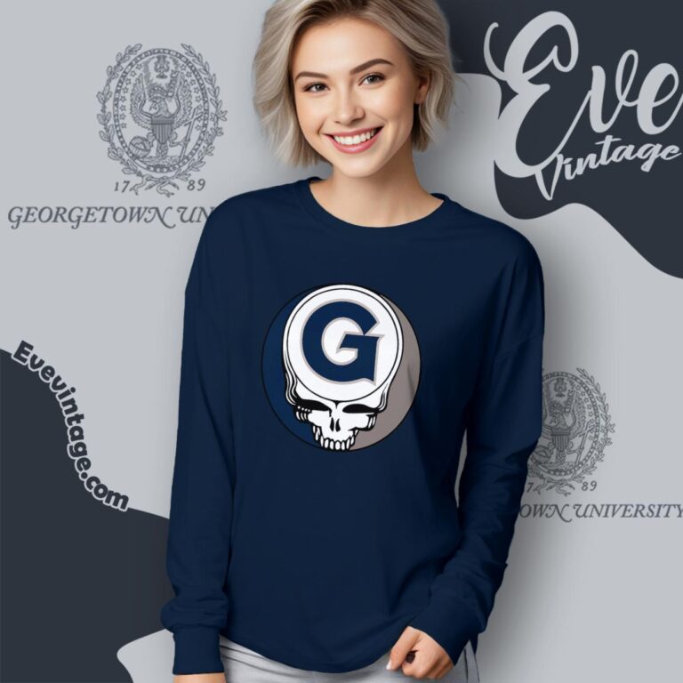 Georgetown University Steal Your Face Grateful Dead Shirt Long Sleeve Tee Georgetown University Steal Your Face Grateful Dead Shirt Long Sleeve Tee