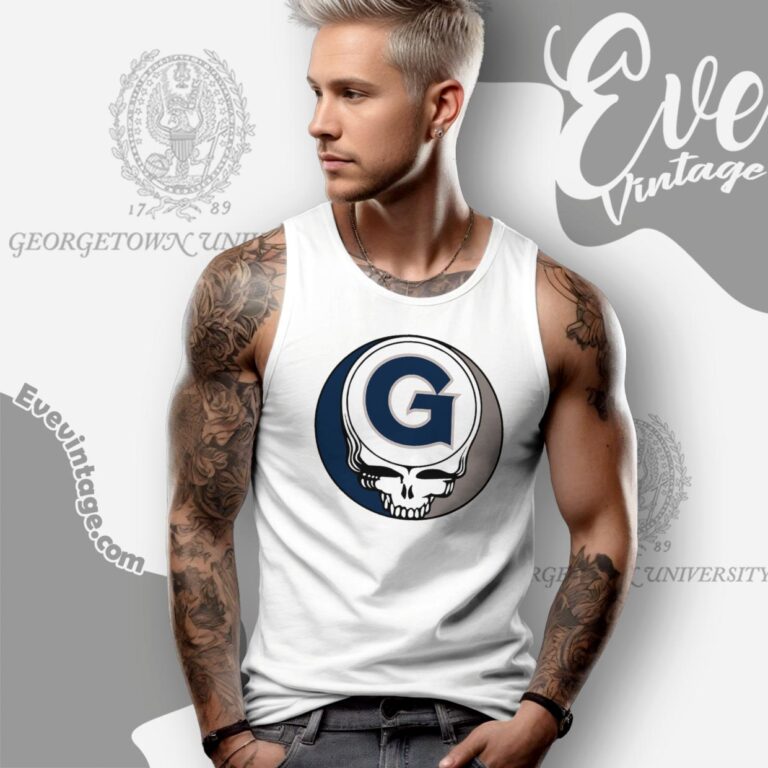 Georgetown University Steal Your Face Grateful Dead Shirt Tank Top Racerback Georgetown University Steal Your Face Grateful Dead Shirt Tank Top Racerback