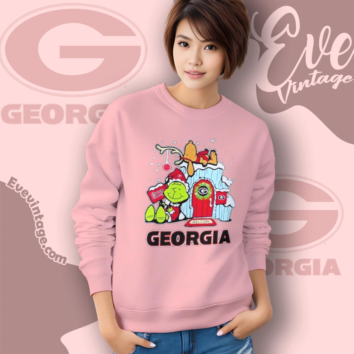 Georgia Bulldogs Grinch Snoopy Nuts Welcome Xmas Shirt Georgia Bulldogs Grinch Snoopy Nuts Welcome Xmas Shirt