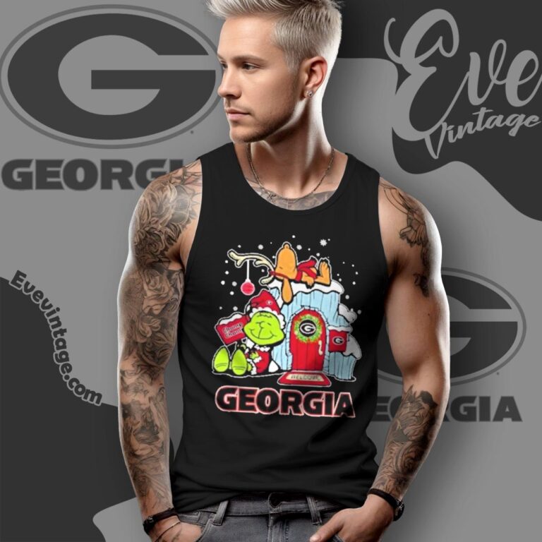 Georgia Bulldogs Grinch Snoopy Nuts Welcome Xmas Shirt Tank Top Racerback Georgia Bulldogs Grinch Snoopy Nuts Welcome Xmas Shirt Tank Top Racerback