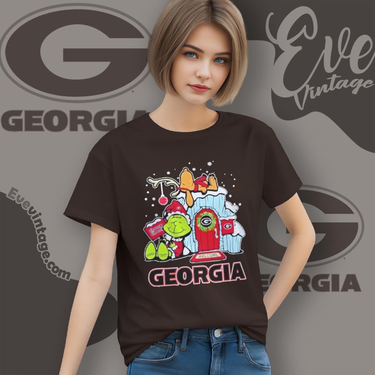 Georgia Bulldogs Grinch Snoopy Nuts Welcome Xmas Shirt Georgia Bulldogs Grinch Snoopy Nuts Welcome Xmas Shirt