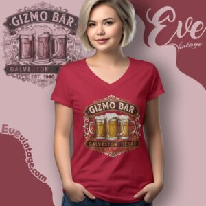 Gizmo Bar Shirt Galveston Texas Dive Bar Tee V Neck TShirt