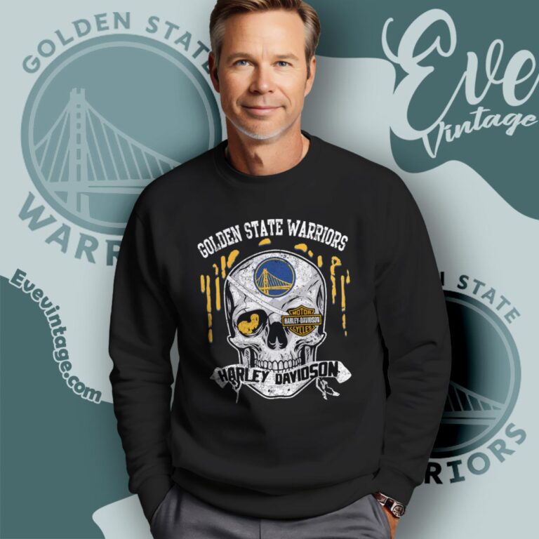Golden State Warriors Harley Davidson Skull Sweatshirt Golden State Warriors Harley Davidson Skull Sweatshirt