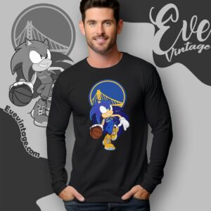 Golden State Warriors Sonic The Hedgehog Shirt Long Sleeve Tee