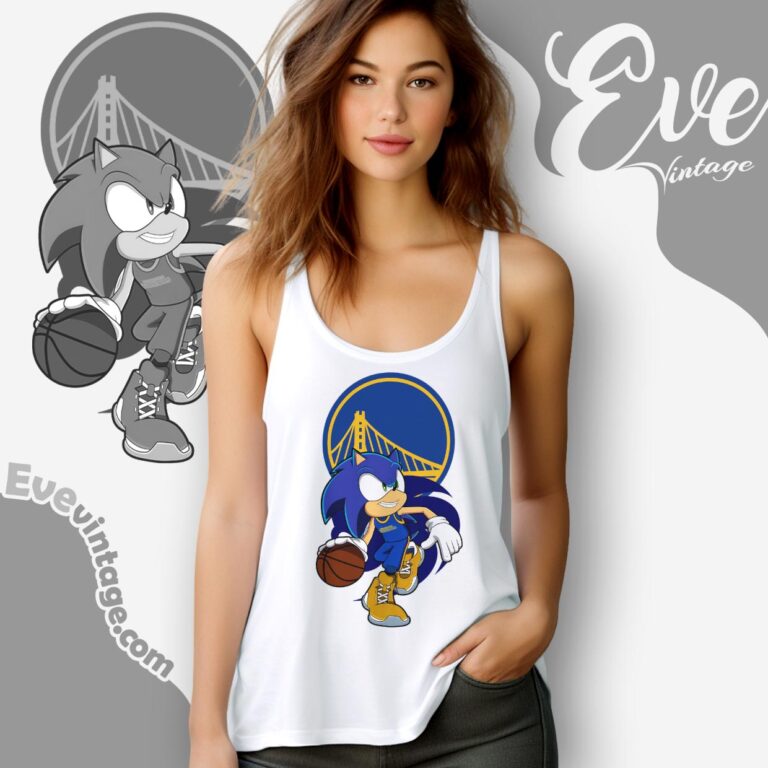 Golden State Warriors Sonic The Hedgehog Shirt Tank Top Racerback Golden State Warriors Sonic The Hedgehog Shirt Tank Top Racerback