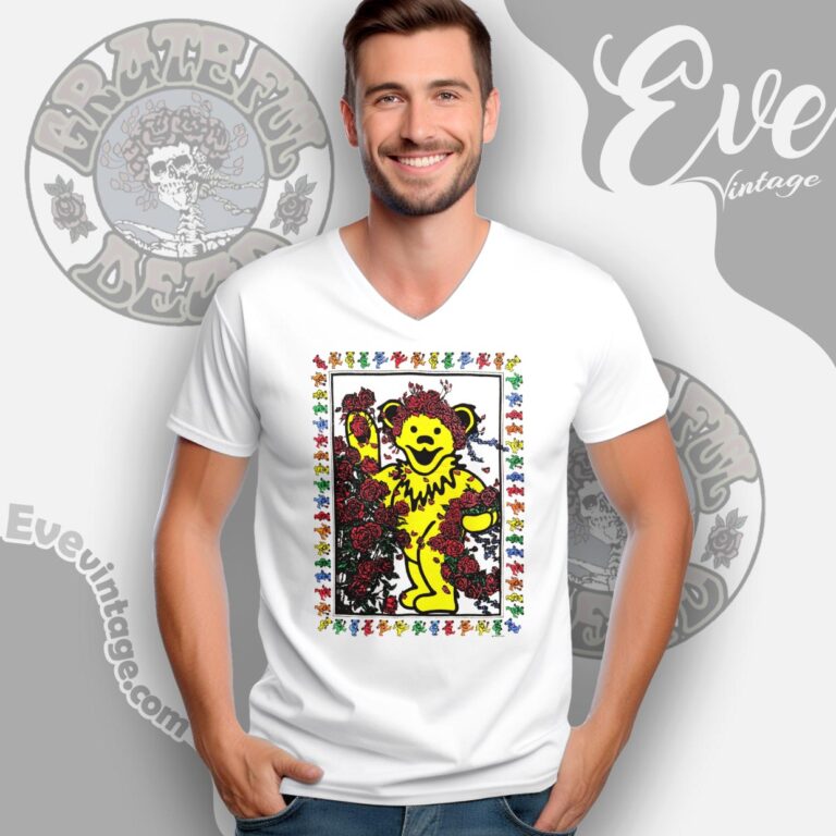 Grateful Dead ‘beartha’ 1992 Shirt V Neck TShirt Grateful Dead ‘beartha’ 1992 Shirt V Neck TShirt