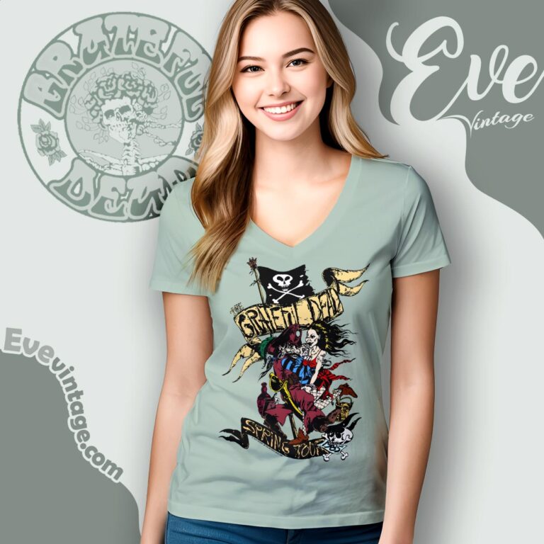 Grateful Dead 1985 Spring Tour Shirt V Neck TShirt Grateful Dead 1985 Spring Tour Shirt V Neck TShirt