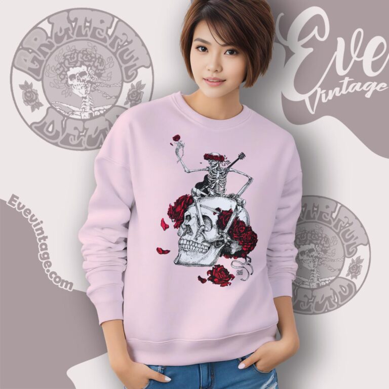 Grateful Dead 1985 Vincent Perez Skeleton Roses Shirt Sweatshirt Grateful Dead 1985 Vincent Perez Skeleton Roses Shirt Sweatshirt