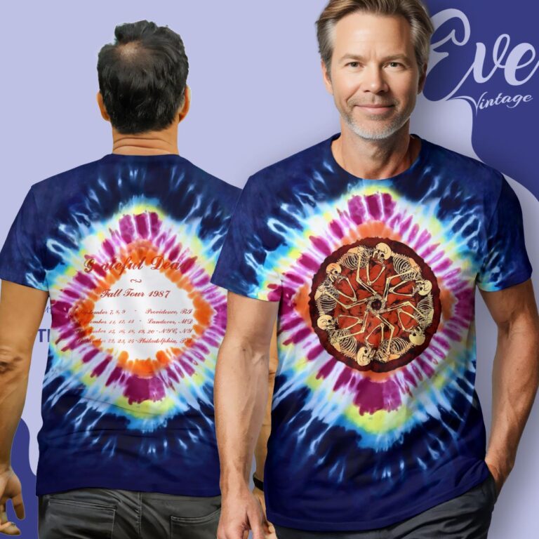 Grateful Dead 1987 Fall Tour Tie dye T shirt Grateful Dead 1987 Fall Tour Tie dye T shirt