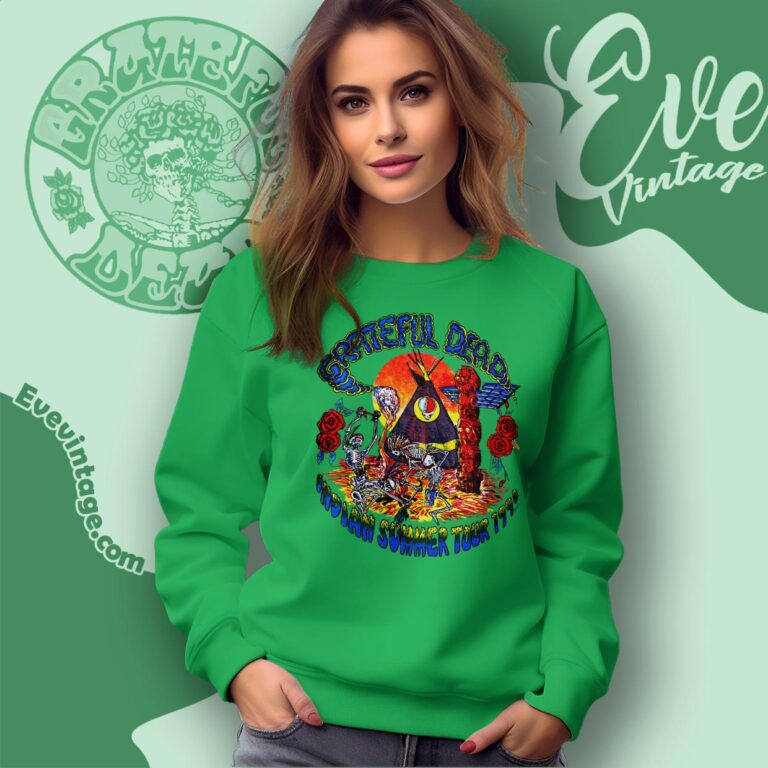 Grateful Dead 1990 Indian Summer Tour Shirt Sweashirt Grateful Dead 1990 Indian Summer Tour Shirt Sweashirt
