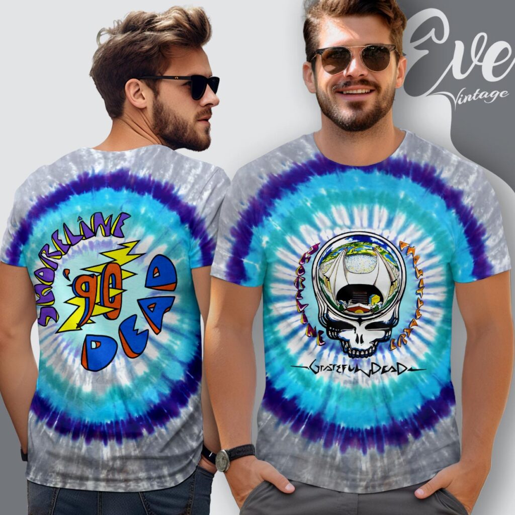 Grateful Dead 1990 Shoreline Amphitheatre Tie-dye Shirt