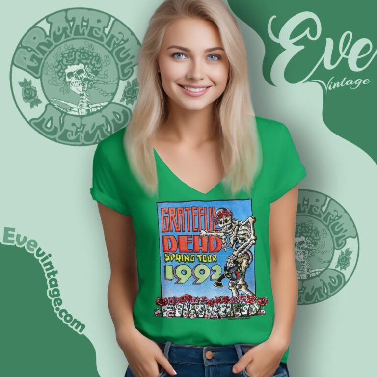 Grateful Dead 1992 Spring Tour Shirt V Neck TShirt Grateful Dead 1992 Spring Tour Shirt V Neck TShirt