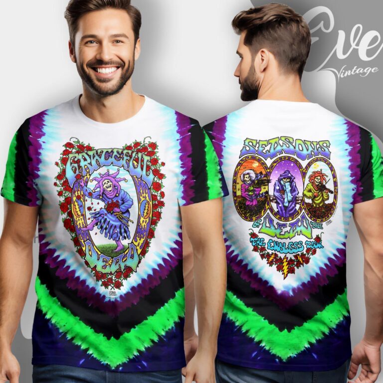 Grateful Dead 1993 Seasons Of Dead The Endless Tour Tie dye T shirt Grateful Dead 1993 Seasons Of Dead The Endless Tour Tie dye T shirt