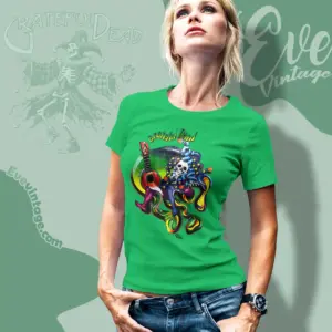 Grateful Dead 1995 Melting Jester Women T shirt