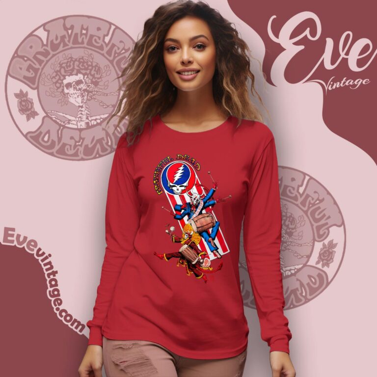 Grateful Dead 1995 Spring Tour Mardi Gras Rhythm Devils Shirt Long Sleeve Tee Grateful Dead 1995 Spring Tour Mardi Gras Rhythm Devils Shirt Long Sleeve Tee