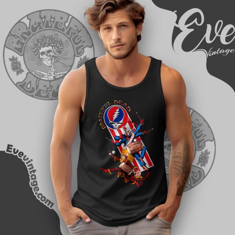 Grateful Dead 1995 Spring Tour Mardi Gras Rhythm Devils Shirt Tank Top Racerback Grateful Dead 1995 Spring Tour Mardi Gras Rhythm Devils Shirt Tank Top Racerback