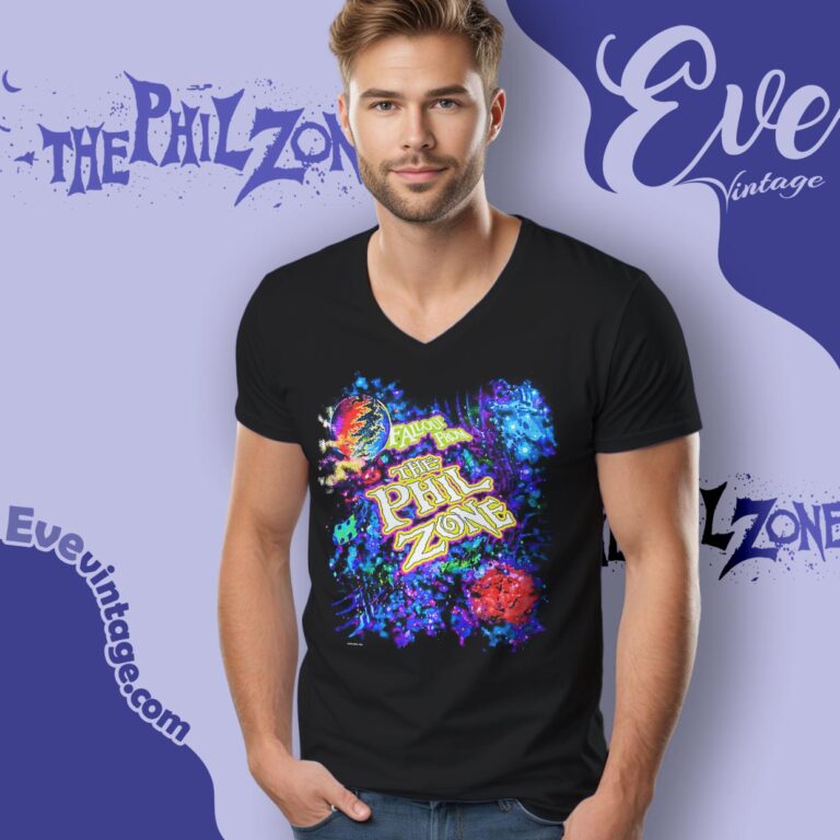 Grateful Dead 1997 Fallout From The Phil Zone Shirt V Neck TShirt Grateful Dead 1997 Fallout From The Phil Zone Shirt V Neck TShirt