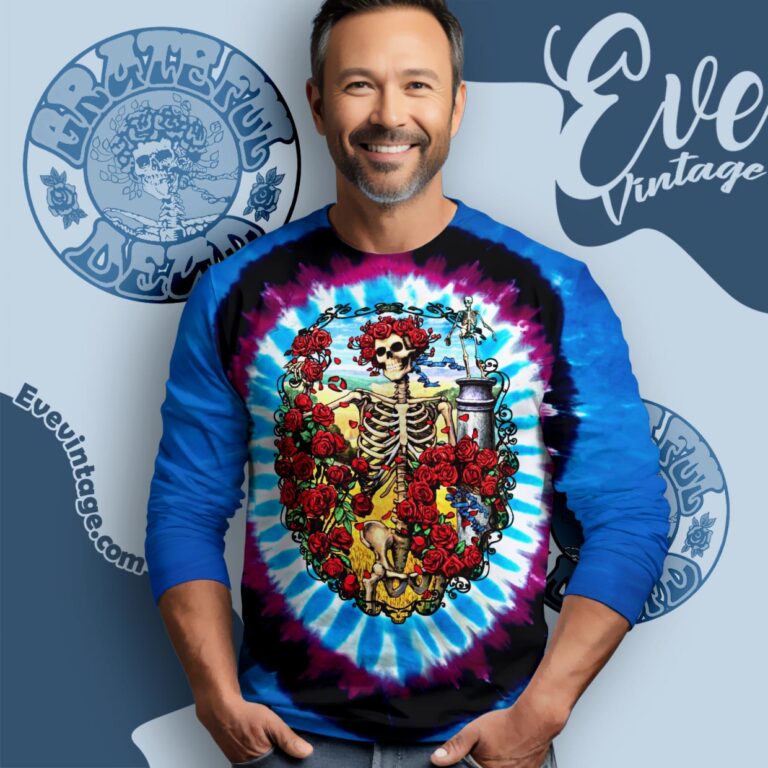 Grateful Dead 30 Years Anniversary Tie dye Shirt Long Sleeve Tee Grateful Dead 30 Years Anniversary Tie dye Shirt Long Sleeve Tee
