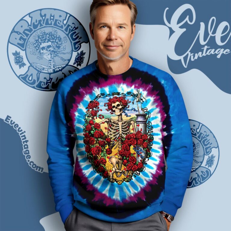 Grateful Dead 30 Years Anniversary Tie dye Shirt Sweatshirt Grateful Dead 30 Years Anniversary Tie dye Shirt Sweatshirt