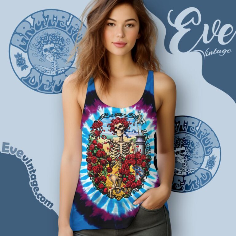Grateful Dead 30 Years Anniversary Tie dye Shirt Tank Top Racerback Grateful Dead 30 Years Anniversary Tie dye Shirt Tank Top Racerback