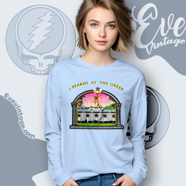 Grateful Dead 80s Greek Theater Shirt I Peaked At The Greek Long Sleeve Tee Grateful Dead 80s Greek Theater Shirt I Peaked At The Greek Long Sleeve Tee