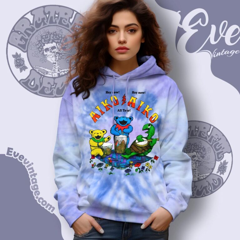 Grateful Dead Aiko Aiko All Tour 1993 Tie dye Shirt Hoodie Grateful Dead Aiko Aiko All Tour 1993 Tie dye Shirt Hoodie