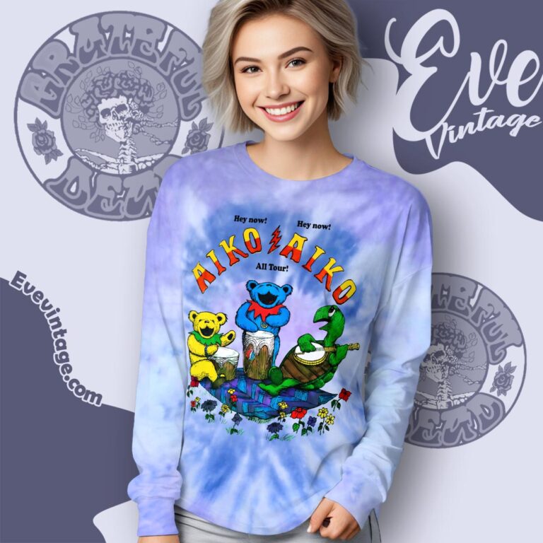 Grateful Dead Aiko Aiko All Tour 1993 Tie dye Shirt Long Sleeve Tee Grateful Dead Aiko Aiko All Tour 1993 Tie dye Shirt Long Sleeve Tee