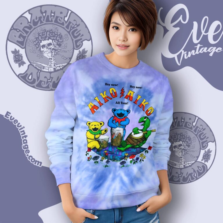 Grateful Dead Aiko Aiko All Tour 1993 Tie dye Shirt Sweatshirt Grateful Dead Aiko Aiko All Tour 1993 Tie dye Shirt Sweatshirt