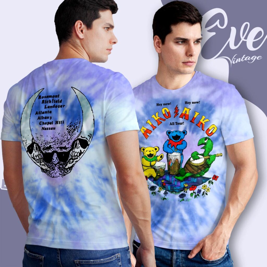 Grateful Dead Aiko Aiko All Tour 1993 Tie-dye Shirt