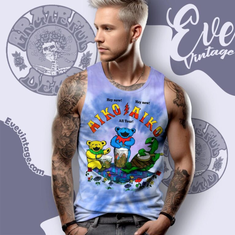 Grateful Dead Aiko Aiko All Tour 1993 Tie dye Shirt Tank Top Racerback Grateful Dead Aiko Aiko All Tour 1993 Tie dye Shirt Tank Top Racerback