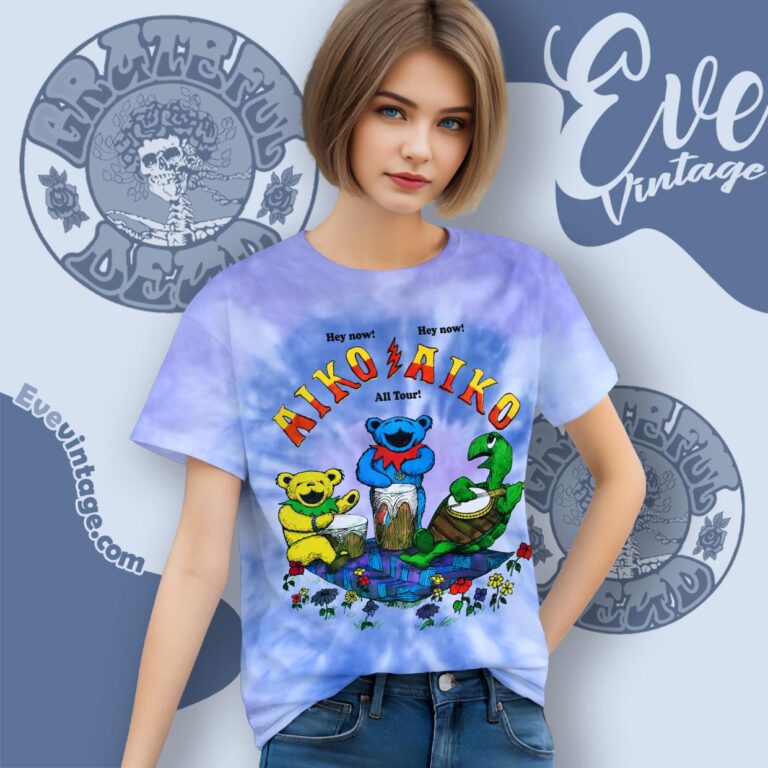 Grateful Dead Aiko Aiko All Tour 1993 Tie dye Shirt Women T shirt Grateful Dead Aiko Aiko All Tour 1993 Tie dye Shirt Women T shirt