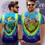 Grateful Dead Airlines Bi-plane Bears Tie-dye Shirt