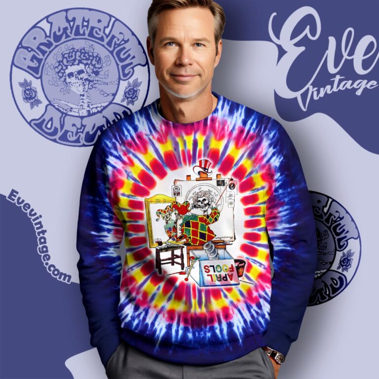 Grateful Dead April Fools 1996 Triple Self portrait Tie dye Sweatshirt Grateful Dead April Fools 1996 Triple Self portrait Tie dye Sweatshirt