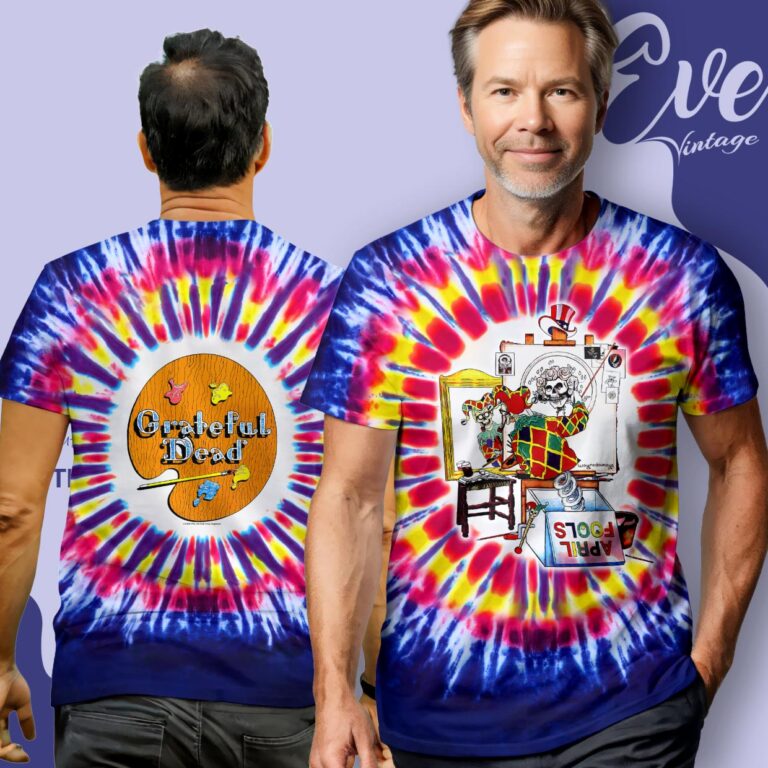 Grateful Dead April Fools 1996 Triple Self portrait Tie dye T shirt Grateful Dead April Fools 1996 Triple Self portrait Tie dye T shirt