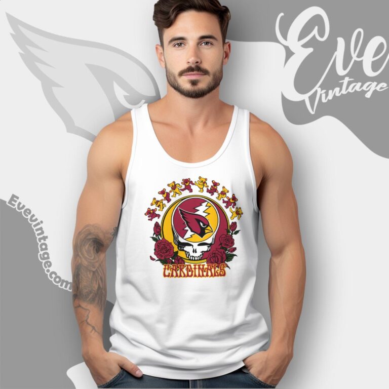 Grateful Dead Arizona Cardinals Roses Dancing Bears Shirt Tank Top Racerback Grateful Dead Arizona Cardinals Roses Dancing Bears Shirt Tank Top Racerback