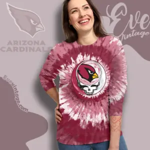Grateful Dead Arizona Cardinals Stealie Tie Dye Sweatshirt