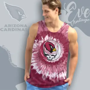 Grateful Dead Arizona Cardinals Stealie Tie Dye Tank Top Racerback