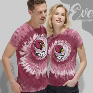 Grateful Dead Arizona Cardinals Stealie Tie Dye Women T shirt