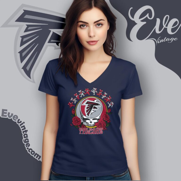 Grateful Dead Atlanta Falcons Roses Dancing Bears Shirt V Neck TShirt Grateful Dead Atlanta Falcons Roses Dancing Bears Shirt V Neck TShirt
