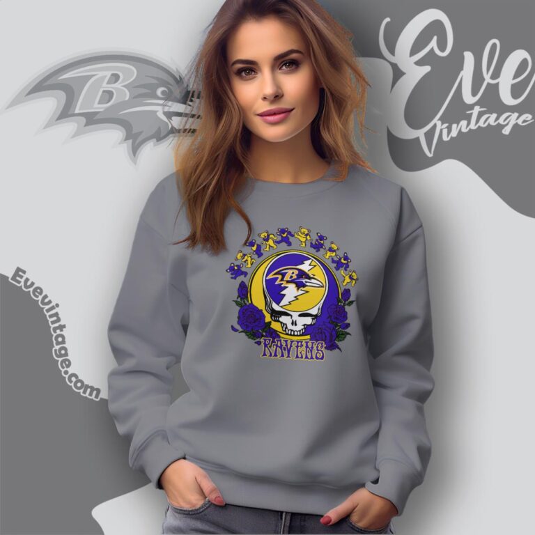 Grateful Dead Baltimore Ravens Roses Dancing Bears Shirt Sweatshirt Grateful Dead Baltimore Ravens Roses Dancing Bears Shirt Sweatshirt