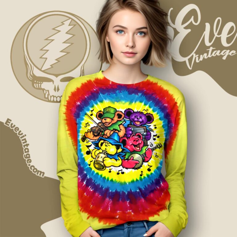 Grateful Dead Bear Jamboree Tie dye Big River Jamboree Long Sleeve Tee Grateful Dead Bear Jamboree Tie dye Big River Jamboree Long Sleeve Tee